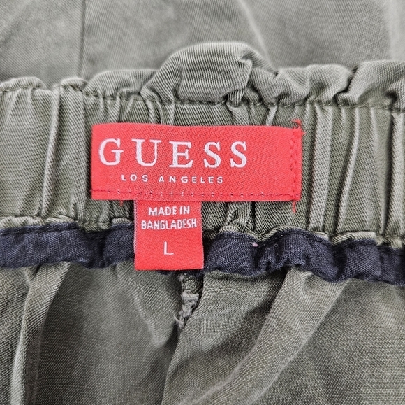 Guess Olive Green Lycocell Jogger Pants Size‎ Large Women's - Picture 9 of 10